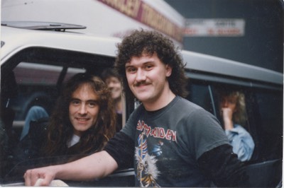 Samen met Steve Harris te Brussel 1988